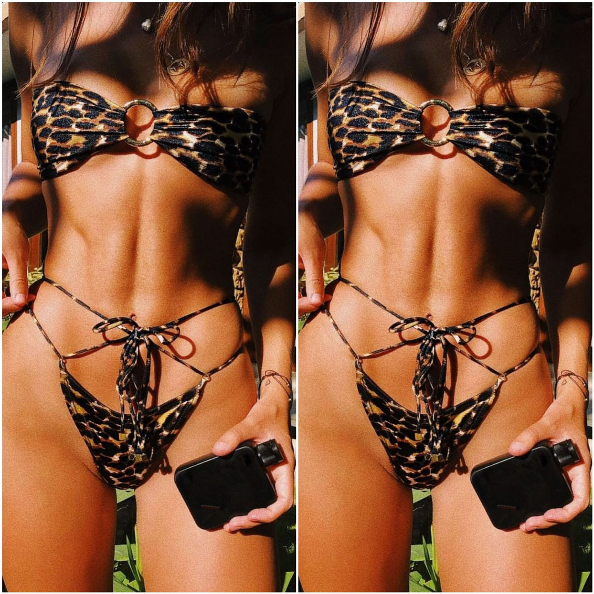 Unique Leopard Print Bikini Set – Bold and Sexy Two-Piece Swimwear for Women