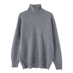 Women's High Lapel Loose And Warm Woolen Sweater