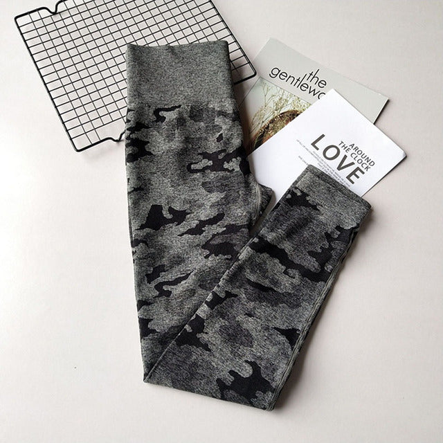 Colors Drop Shipping Seamless Camouflage Leggings High