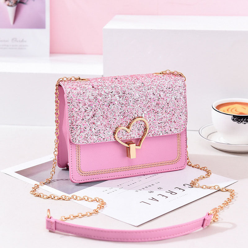 Chain student cross-body bag - Pink - Clothing
