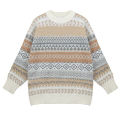 Long-sleeved plus-size jumper top