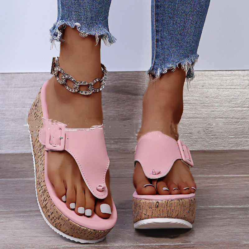 Summer New Wedge Women's Buckle Sandals