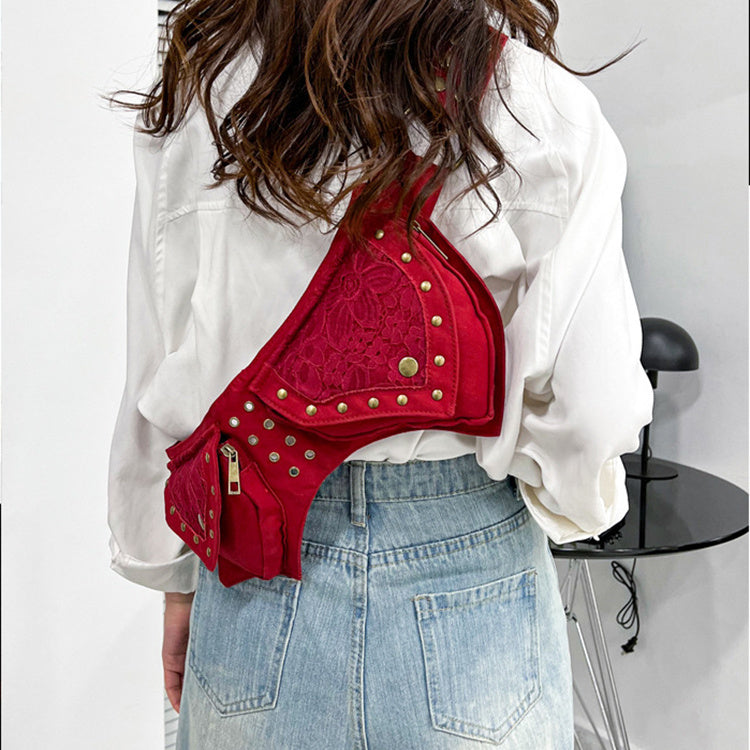 Vintage Waist Chest Bags Women Crossbody Bag Waistpack Outdoor Mobile Storage - Clothing
