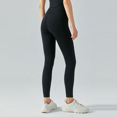 Nude Feel High Waist Belly Contracting Yoga Pants Double-sided Brushed Fitness