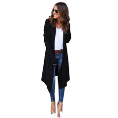 Cardigan Long Sleeve Loose Oversized Jacket Women’s Top - Black / L - Hat