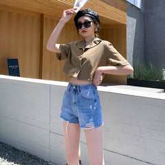 Women's denim shorts
