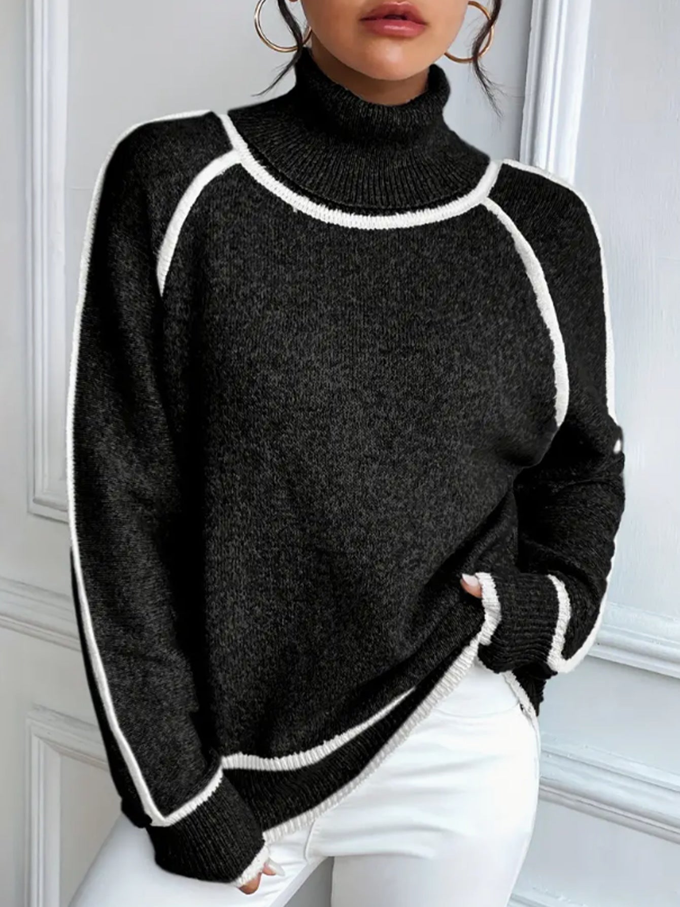 Knitwear Women's Long-sleeved Pullover Turtleneck Sweater
