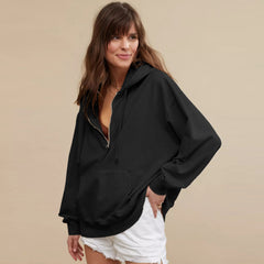 Zipper Pocket Long Sleeve Fashion Tops Women - Clothing