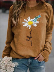 Floral print long sleeve jumper