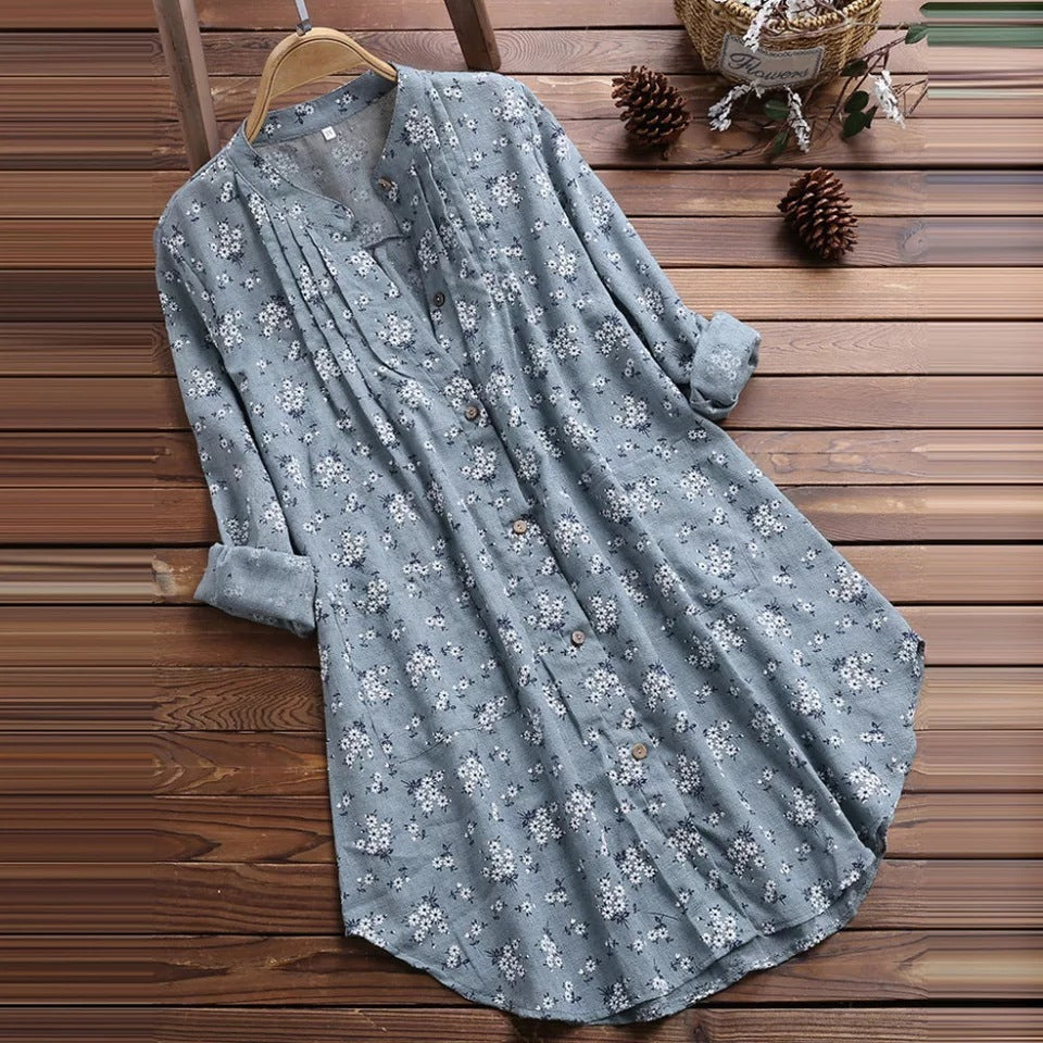 Big Women Blouse Summer Plus Size Ladies Tops M-5XL - Green / 2XL - Clothing