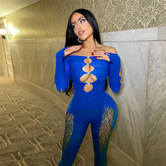 Autumn Women's High Waist Pants Short Bodysuit