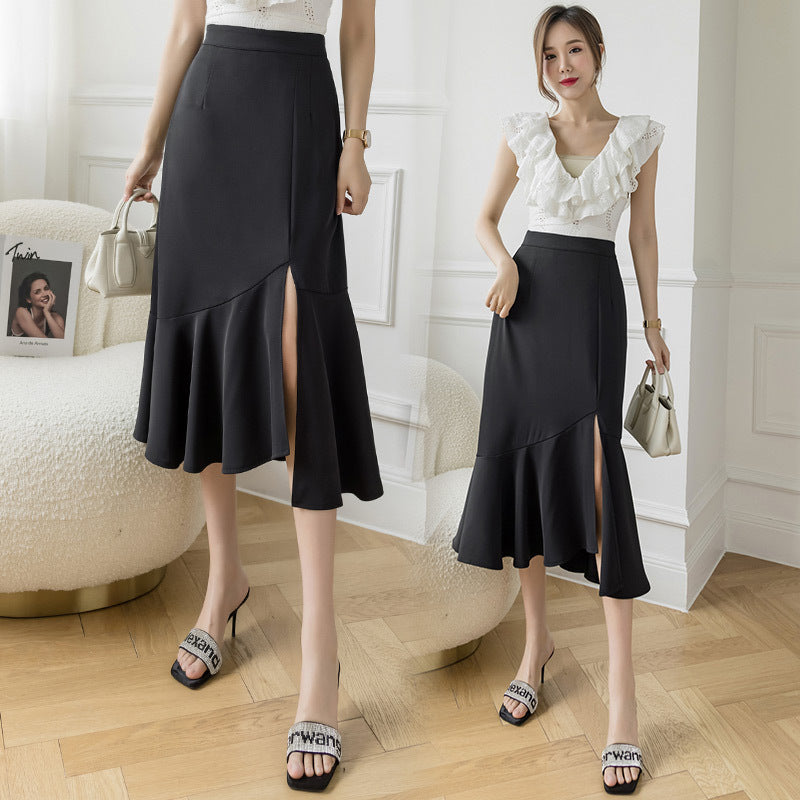 Women's Bust Slimmer Fishtail Skirt Split Ends