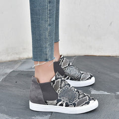 Leopard print platform fashion casual shoes