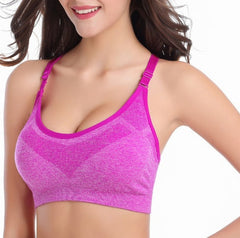 Women Shockproof Sport Bras Professional Yoga Shirts Tops Seamless Sports Fitness Yoga Running Vest Tank Tops - Clothing
