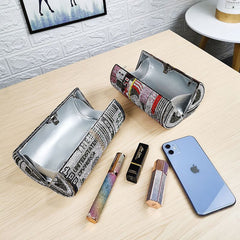 Crystal Diamond Painting Evening Clutch Bags for Women Round Money Bag - Clothing