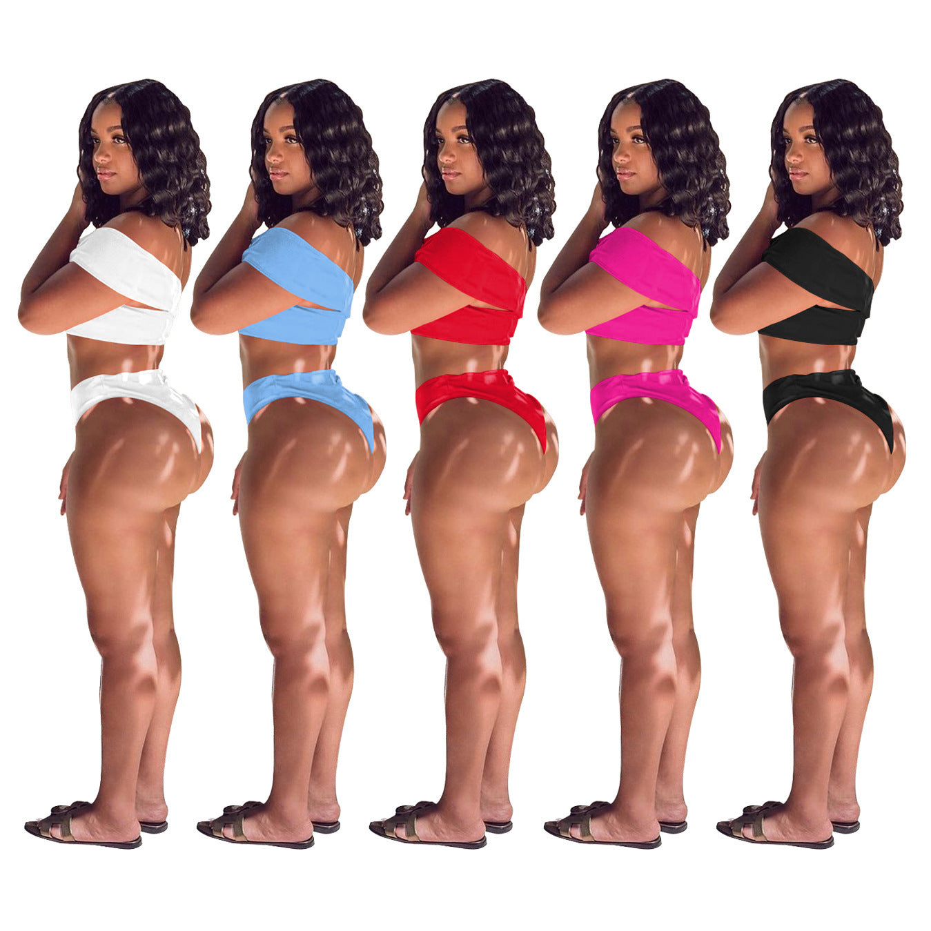 Split Swimsuit Women's Beach Solid Color Holiday Bikini