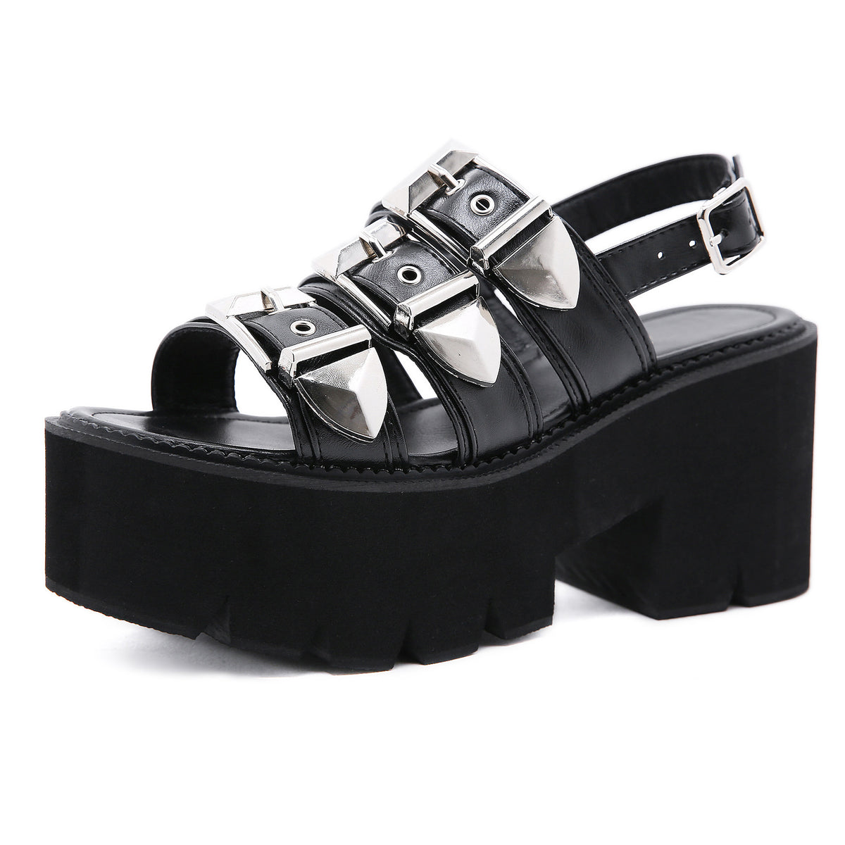 Women's Peep-toe High-heeled Sandals Simple