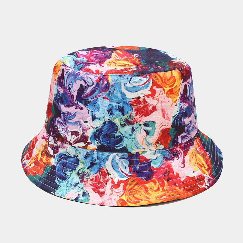 Summer Outdoor Tie-dyed Double-sided Sun Protection Hat - 35 Colors / M - Hat