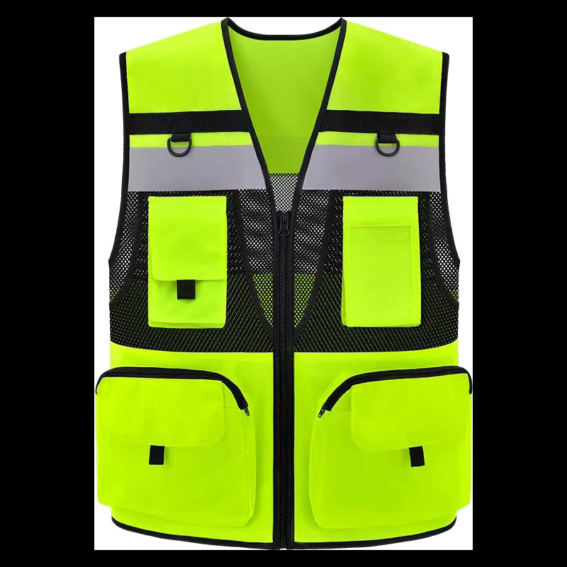 Multifunctional Reflective Traffic Breathable Vest Construction Duty Security Patrol Protective Clothing
