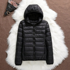 Lightweight Down Jacket Women's Hooded Short Slim-fit Lightweight Jacket