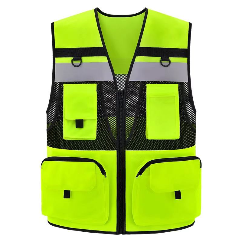 Multifunctional Reflective Traffic Breathable Vest Construction Duty Security Patrol Protective Clothing