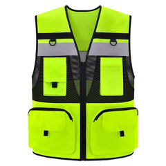 Multifunctional Reflective Traffic Breathable Vest Construction Duty Security Patrol Protective Clothing