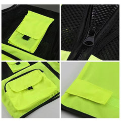 Multifunctional Reflective Traffic Breathable Vest Construction Duty Security Patrol Protective Clothing