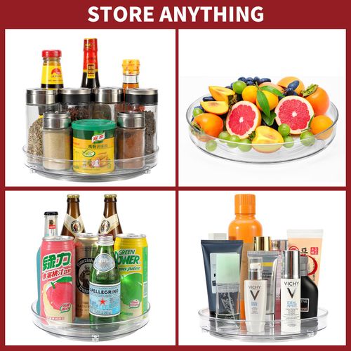 VINSANI TRANSPARENT TURNTABLE ORGANIZER