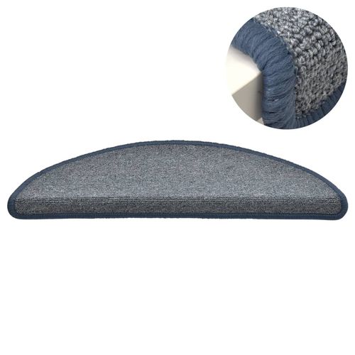 vidaXL Carpet Stair Treads 15 pcs Dark Green 56x17x3 cm