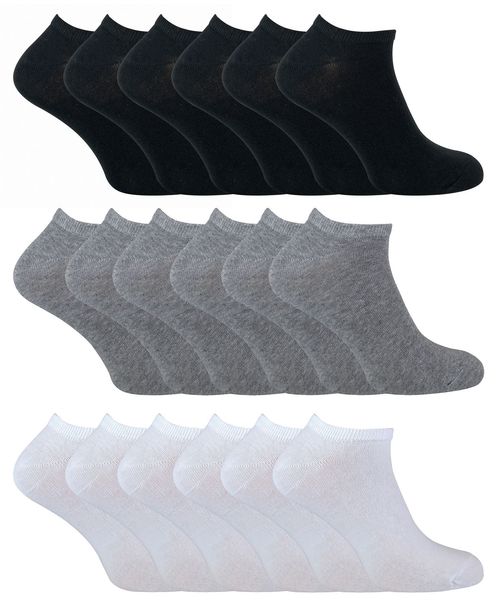 Cihat 24 Pack Children’s Cotton Trainer Socks