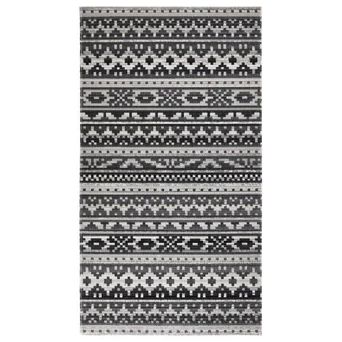 vidaXL Outdoor Rug Flatweave 80x150 cm Yellow - dark grey / 115 x 170 cm