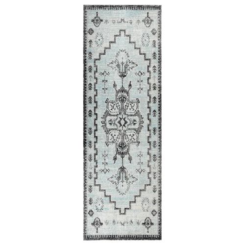 vidaXL Outdoor Rug Flatweave 80x150 cm Yellow - green and grey / 80 x 250 cm