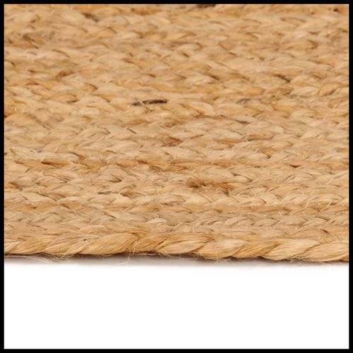 vidaXL Area Rug Braided Jute 180 cm Round