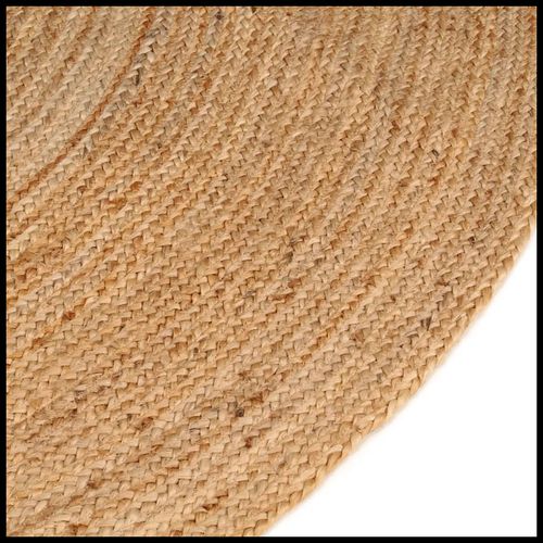 vidaXL Area Rug Braided Jute 180 cm Round