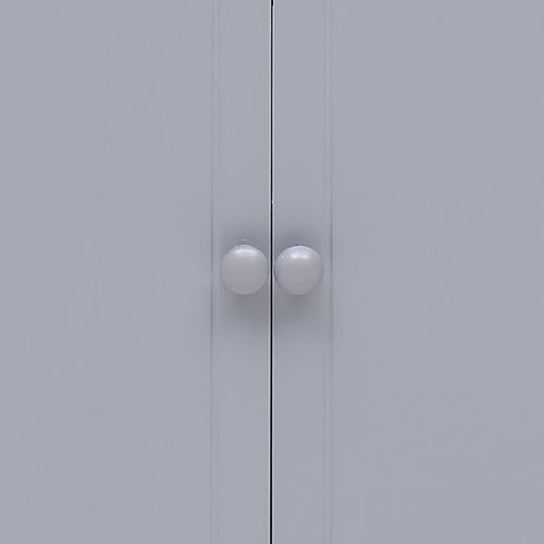 vidaXL Side Cabinet Grey 60x30x75 cm Paulownia Wood