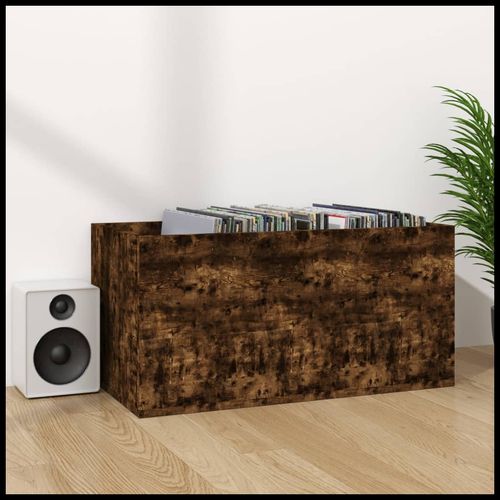 vidaXL Vinyl Storage Box Smoked Oak 71x34x36 cm Engineered Wood