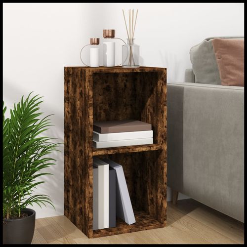 vidaXL Vinyl Storage Box Smoked Oak 71x34x36 cm Engineered Wood