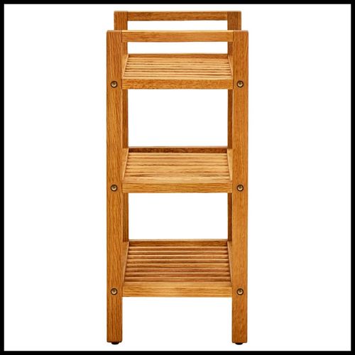 vidaXL Shoe Rack with 3 Shelves 50x27x60 cm Solid Oak Wood