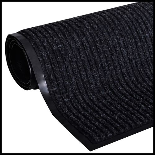 vidaXL Door Mat Black 117x220 cm PVC