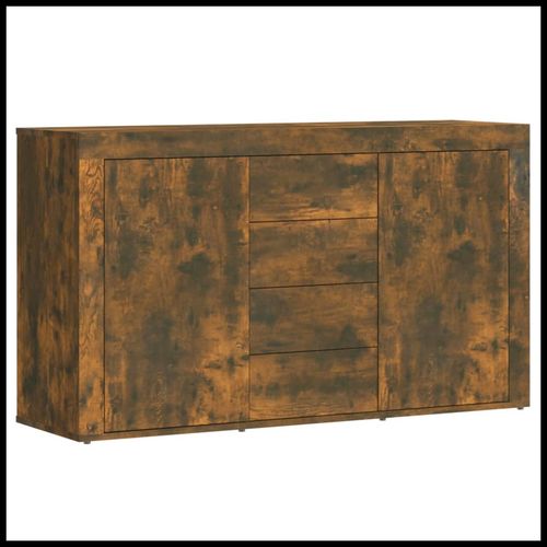 vidaXL Sideboard Smoked Oak 120x36x69 cm Engineered Wood