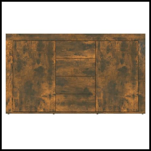 vidaXL Sideboard Smoked Oak 120x36x69 cm Engineered Wood