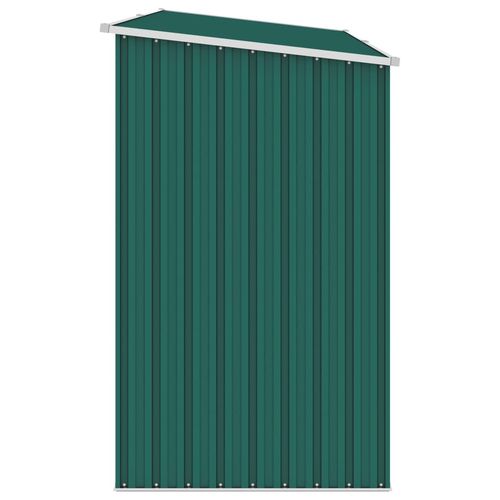 vidaXL Garden Firewood Shed Green 245x98x159 cm Galvanised Steel