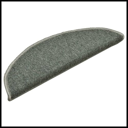 vidaXL Carpet Stair Treads 15 pcs Dark Green 56x17x3 cm