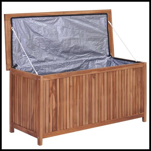 vidaXL Garden Storage Box 120x50x58 cm Solid Teak Wood
