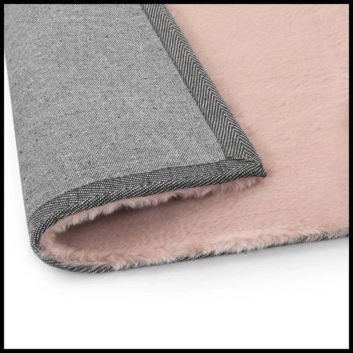vidaXL Rug Faux Rabbit Pelt 180x270 cm Old Pink
