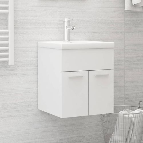 Sink Cabinet with Built-in Basin Chipboard 41x38.5cm to 100x38.5cm