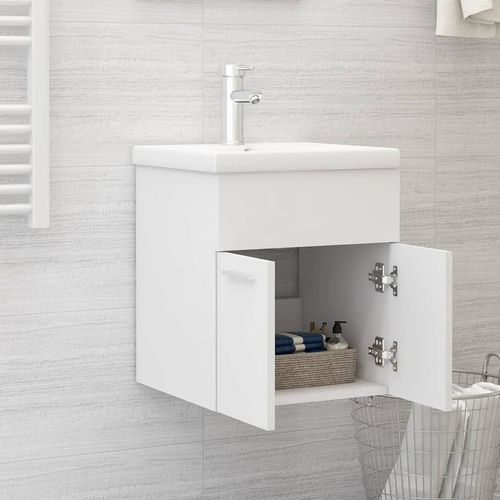 Sink Cabinet with Built-in Basin Chipboard 41x38.5cm to 100x38.5cm