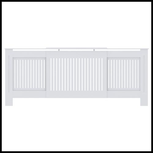 vidaXL MDF Radiator Cover White 205 cm