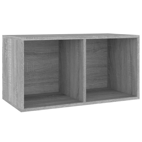 vidaXL Vinyl Storage Box Smoked Oak 71x34x36 cm Engineered Wood