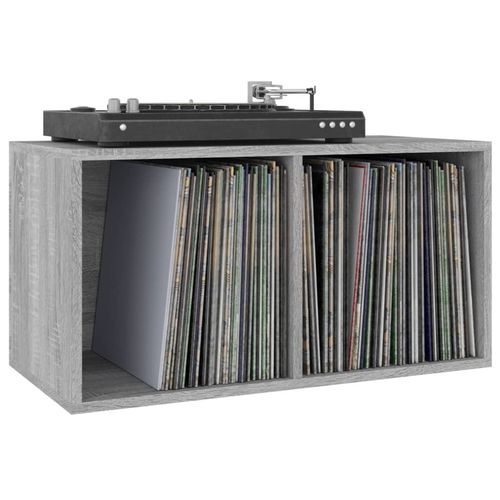 vidaXL Vinyl Storage Box Smoked Oak 71x34x36 cm Engineered Wood